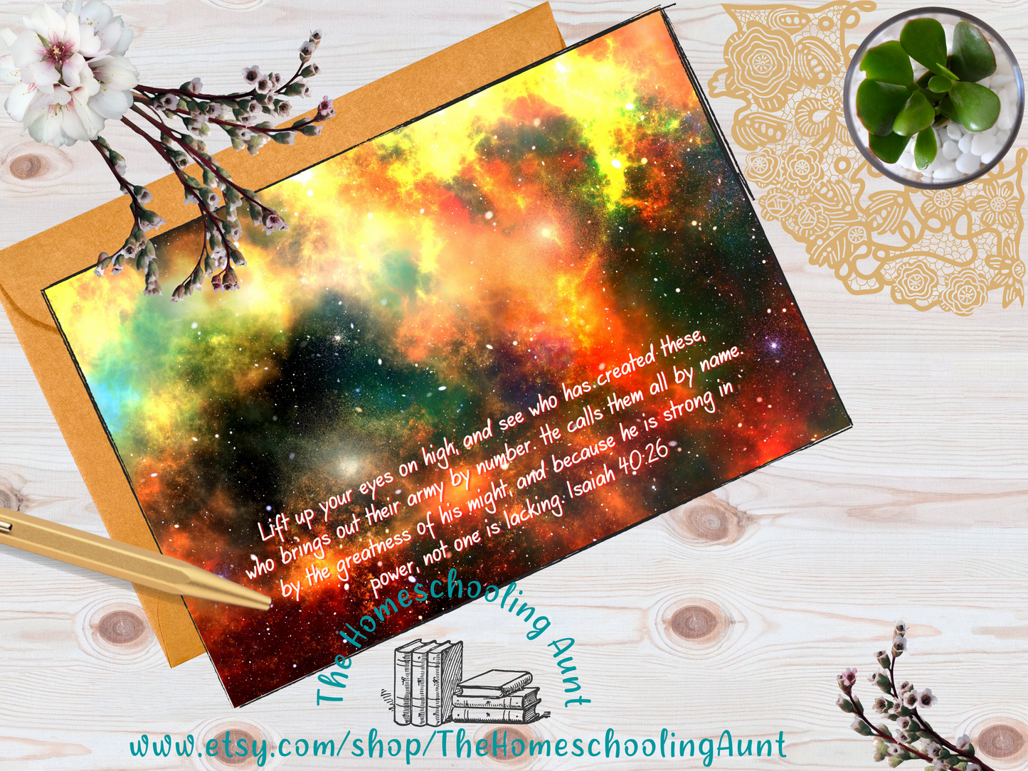 Encouragement Scripture Space Downloadable Greeting Card, Bible Scripture Cards, Outer Space Greeting Card, JW Friendship, Best Life Ever