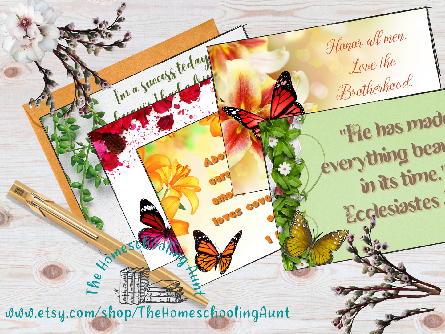 Butterfly Greeting Cards, Scripture Greeting Card, Beautiful Butterfly, God's Creation, Abraham Lincoln Quote, Spring Greeting Card, JW Card